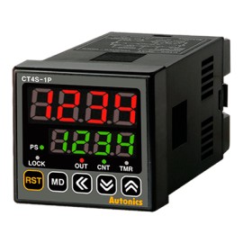 CT4S-2P4T Contador/Timer LED 4dígitos 48WX48H 2NA + NPN 100-240VCA