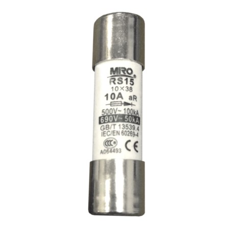 Fusible accion rapida para semiconductores Clase aR NGT00 80A 690VCA 100kA