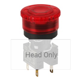 S16ER-E1R Botón paro emergencia cabezal corto D30 16mm Girar P/liberar