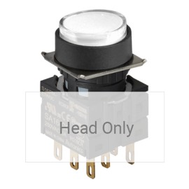 S16PR-E2W BOTÓN PULSADOR REDONDO SALIENTE 16MM MANTENIDO BLANCO