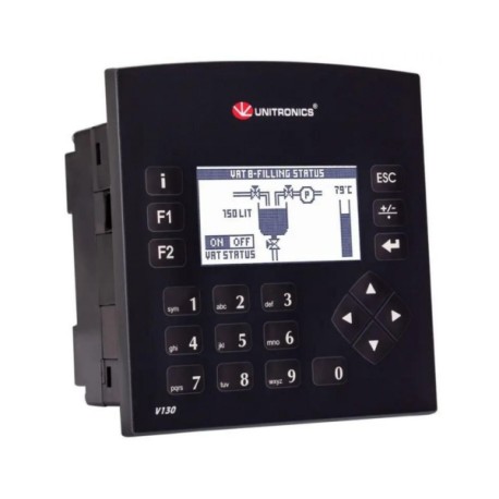 Vision130™PLC+HMI 12 Digital, 2 D/A, 2 TC/PT100 Inputs  12pnp Output