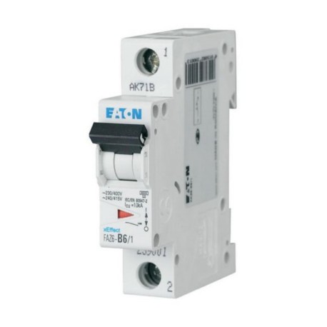 FAZ6-B1/1 Interruptor termomagnético miniatura MCB 1P 1A 10kA Curva B
