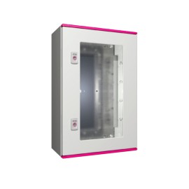 AX Gabinete mural de poliester 1P 600Hx400Wx200Dmm RAL7035 IP66 NEMA 4X