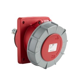 Base empotrar inclinada 63A 3P+T 400VCA 11h Rojo IP66-IP67