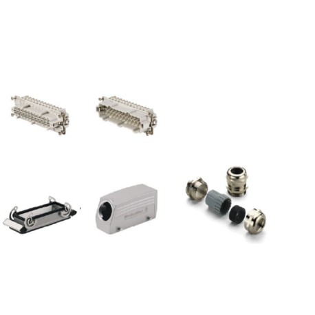 HDC-KIT-HE 24.130 M KIT RockStar Salida lateral 24P+PE 16A 500V Grupo8 M32