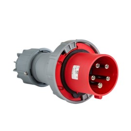 Clavija aérea 125A 3P+N+T 220/400VCA 7h Rojo IP66-IP67