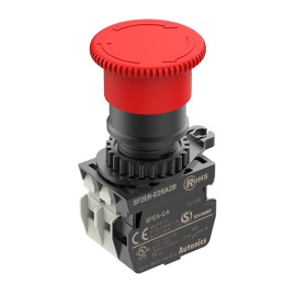 SF2ER-E2RA2B Botón paro de emergencia de seguridad tipo hongo D40 M22 1NA+2NC