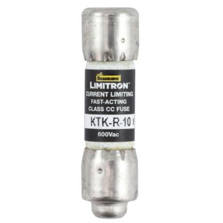 Limitron Fusible de acción rápida Clase CC 10x38mm 10A 600VCA 200kA