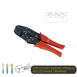 Pinza para crimpar terminales abiertas desaislada 0.5-6mm2 20-10AWG