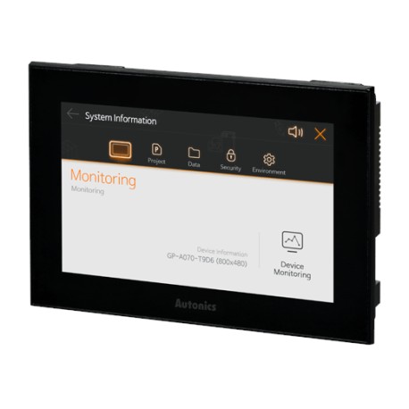 GP-A070-T9D7 HMI 16,777,216 COLOR 7″ 800×480 2xRS232C ETHERENET USB 24VCD IP55