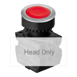 S3PF-P1R Botón pulsador redondo rasante 30mm momentáneo rojo
