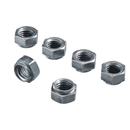 Tuercas remache M12 con arandela dentada para barras E-Cu 30 Piezas