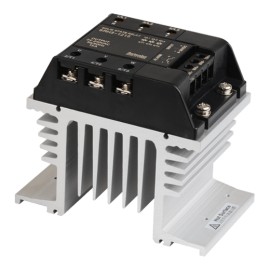 SRH3-1215 SSR trifásico con disipador 15A Input 4-30VCD Output 24-240VCA