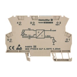 MCZ PT100/3 CLP -50C…+150C Convertidor de señal de PT100 a 4-20mA