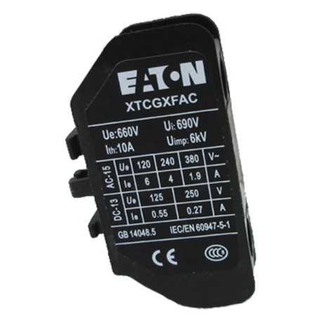 XTCGXFAC10 Contacto auxiliar montaje superior 1NA para XTCG