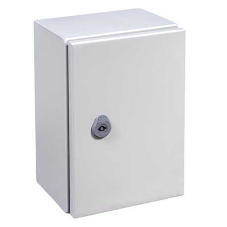 ARGENTA Gabinete mural de chapa de acero 1P 250Hx200Wx150Dmm RAL7035 IP66