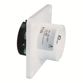 Clavija empotrar recta 16A 3P 42VCA 12h Blanco IP44