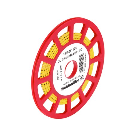 CLI C 02-3 GE/SW 1 CD Señalizador de cable en rollo 24-16AWG -1- Amarillo 500Pz