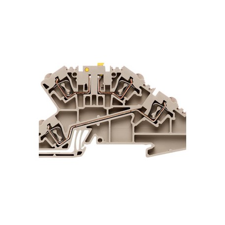ZDL 2.5/TR/DU Clema seccionable 2-Pisos 2.5mm² 26-12AWG 400VCA Beige