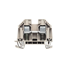 WDU 10 SL Clema de paso con muelle externo color gris 10mm² 16-6AWG 57A 500VCA