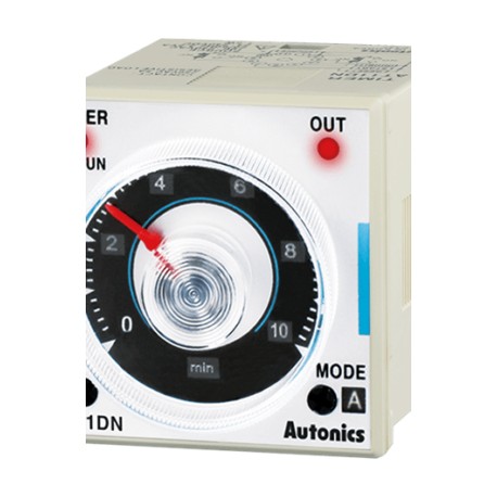 AT11DN-2 Timer análogo Undecal 48Wx48H 0.05s-100hrs 24VCA/CD 2NA2NC
