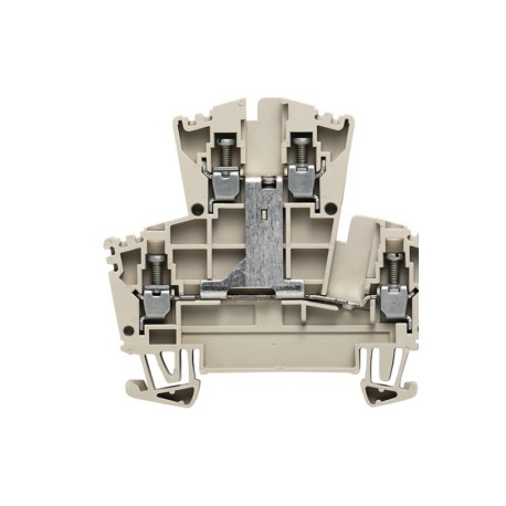 WDK 2.5V Clema 2-Pisos 1-potencial 2.5mm² 22-12AWG 24A 400VCA Beige