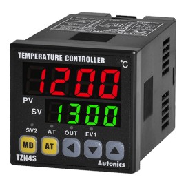 TZN4S-14C Control de temp PID dual-speed DIN48WX48H 100-240VCA 4-20mA 1Evento-X-