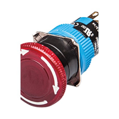 PARO DE EMER GIRAR P/DES 16MM DPDT 3A