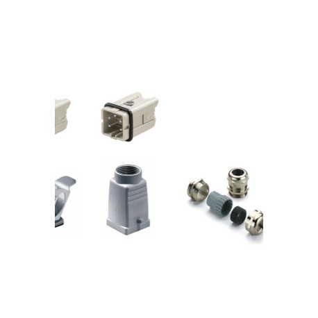 HDC-KIT-HA 04.400 KIT RockStar Salida superior 4P+PE 16A 400V Grupo1 PG11