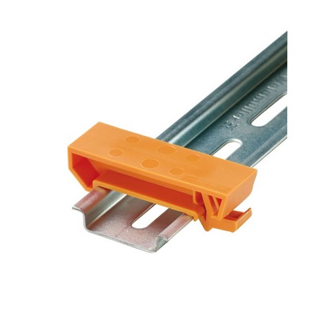 MOFU 35 Pie de montaje para montarse en Riel DIN TS 35 Color naranja
